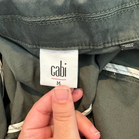 CABI Olive Green Utility Miltary Jacket Fall Staple Size M - Picture 6 of 6